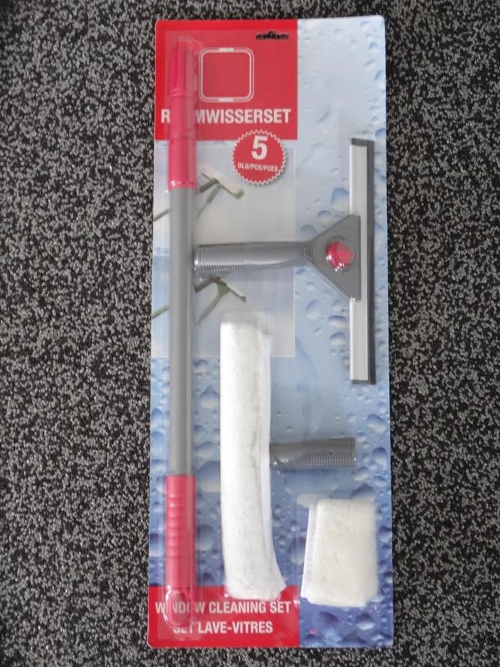 4-delige en 5-delige raamwisserset, 1 met telescoopsteel, nw, Huis en Inrichting, Schoonmaakartikelen, Ophalen of Verzenden