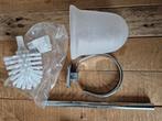 Geesa standaard wc rolhouder en wc houder met borstel, Ophalen of Verzenden, Gebruikt, Wit