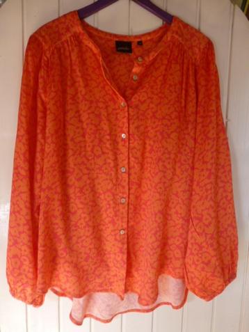 Tuniekblouse Oranje/Rood bloemmotief POOOLS  / mt 44 beschikbaar voor biedingen