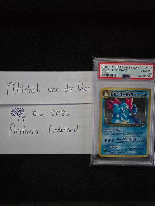 PSA 10 Dark Feraligatr (N4) Darkness, and to Light, Hobby en Vrije tijd, Verzamelkaartspellen | Pokémon, Zo goed als nieuw, Losse kaart