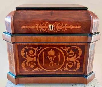 Drankkast - Walnoot - Likeurkelder - Marqueterie. beschikbaar voor biedingen