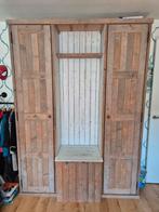 Leuke steigerhouten kinderkledingkast, Huis en Inrichting, Kasten | Kledingkasten, Ophalen, Gebruikt, 25 tot 50 cm, 200 cm of meer