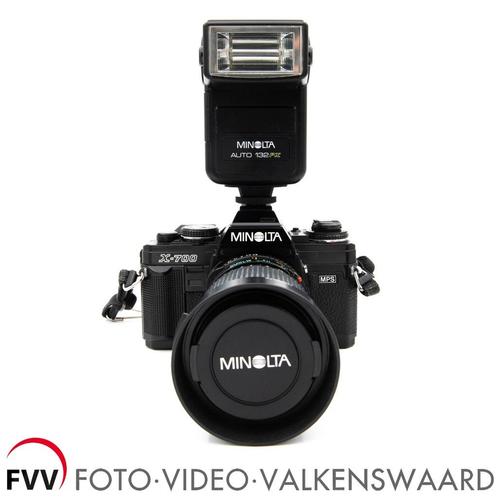 Minolta 700 MPS +35-105 mm F3.5-4.5 + Flitser auto 132PX, Audio, Tv en Foto, Fotocamera's Analoog, Zo goed als nieuw, Spiegelreflex