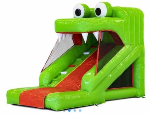 Mini slide krokodil springkussen te huur, huren, Hobby en Vrije tijd, Feestartikelen | Verhuur, Nieuw, Verjaardag, Verzenden