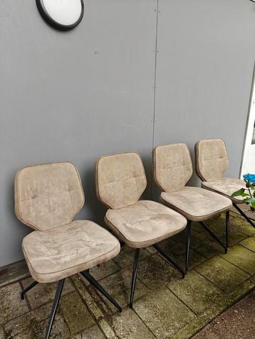 (Set van) 4 comfortabele design eetkamerstoelen