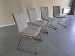 Vier eetkamerstoelen, Huis en Inrichting, Stoelen, Ophalen, Gebruikt, Vier, Stof
