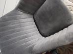 Twee mooie velours stoelen, Huis en Inrichting, Stoelen, Ophalen, Zo goed als nieuw, Grijs, Twee
