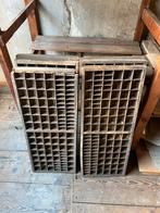 6 originele zeldzame antieke LETTERBAKKEN kwaliteit matig, Huis en Inrichting, Ophalen, Gebruikt, 1 of 2 laden, 50 tot 100 cm