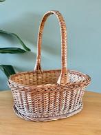 Vintage rotan draagmand verzamelmand plukmand, Ophalen of Verzenden, Gebruikt