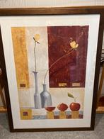 Schilderij met bloemen en fruit, 86x65 cm, Antiek en Kunst, Kunst | Schilderijen | Klassiek, Ophalen