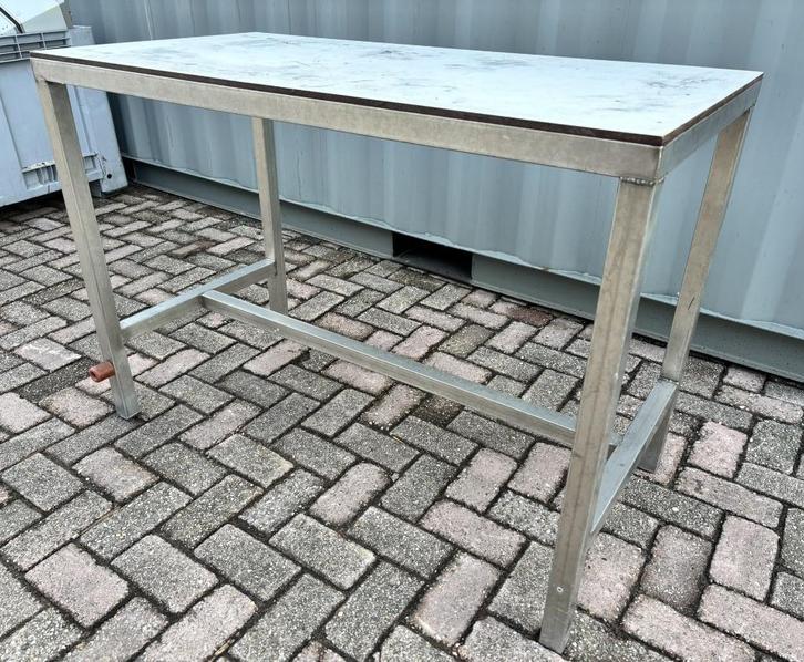roestvrijstalen (RVS) werktafel, Doe-het-zelf en Verbouw, Werkbanken, Gebruikt, 120 tot 170 cm, Ophalen