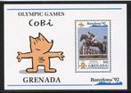 Grenada- 1992- blok = motief Olympische Spelen & Paarden, Ophalen of Verzenden, Postfris, Midden-Amerika
