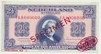 Nederland 2,5 Gulden 1945 Wilhelmina Specimen
