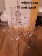 Wijnkaraf met vier wijnglazen, Ophalen of Verzenden, Nieuw, Overige typen