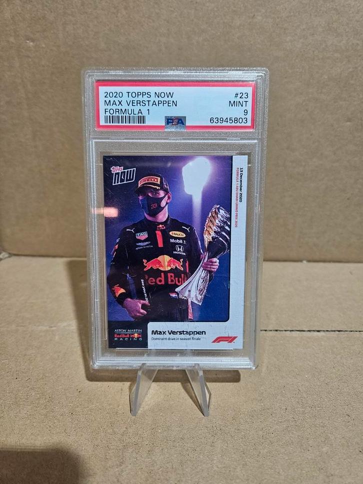 Max Verstappen Topps Now 2020 PSA 9, Hobby en Vrije tijd, Stickers en Plaatjes, Nieuw, Plaatje, Ophalen of Verzenden