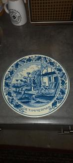 Delfts Blauw Bord - De Timmerman, Antiek en Kunst, Ophalen of Verzenden