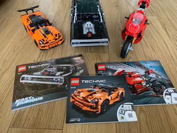 3x Lego Technic: Ducati, Dodge, Corvette beschikbaar voor biedingen