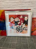 Het Bacchanaal Gerdine Duijsens 178/200 90x90 cm incl lijst, Ophalen