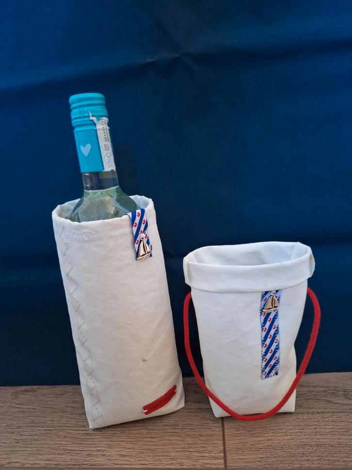 Wijnkoeler / Windlicht van Zeildoek - Handgemaakt, Huis en Inrichting, Keuken | Keukenbenodigdheden, Nieuw, Ophalen of Verzenden