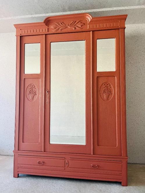 Vintage frans eiken kleding linnen kast leg lade meiden kind, Huis en Inrichting, Kasten | Kledingkasten, Zo goed als nieuw, 200 cm of meer