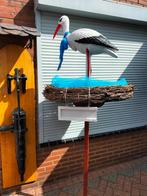 3D ooievaar + nest + met naambordje naar keuze., Kinderen en Baby's, Kraamcadeaus en Geboorteborden, Ophalen, Nieuw, Geboortebord