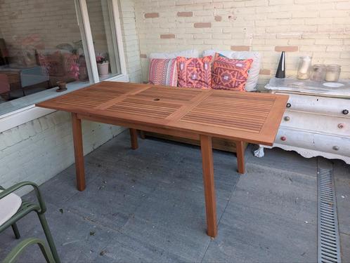 uitschuifbare tuintafel van eucalyptus hardhout, Tuin en Terras, Tuintafels, Nieuw, Rechthoekig, Hout, Ophalen