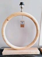Mooie blank houten grote ringlampen light en living, Huis en Inrichting, Lampen | Tafellampen, Nieuw, Ophalen of Verzenden, X