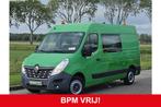Renault Master T35 2.3 dCi L2H2 Dubbel Cabine Airco Trekhaak, Auto's, Bestelauto's, Stof, Gebruikt, Euro 6, 4 cilinders
