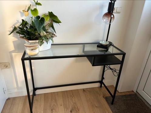 Computer/bijzet tafel IKEA, Huis en Inrichting, Tafels | Bijzettafels, Zo goed als nieuw, Rechthoekig, 75 cm of meer, Metaal of Aluminium