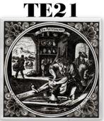 Tegeltje TE21 tegel met afbeelding van De Pottebacker, Ophalen of Verzenden, Zo goed als nieuw