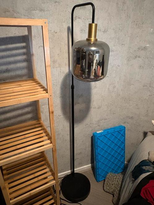 Vloerlamp Toulouse zwart, Huis en Inrichting, Lampen | Vloerlampen, Zo goed als nieuw, 100 tot 150 cm, Glas, Ophalen