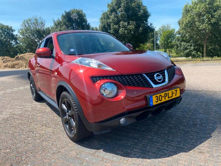 Nissan Juke 1.6 2011 Rood, Auto's, Nissan, Particulier, Benzine, C, SUV of Terreinwagen, Handgeschakeld, Origineel Nederlands
