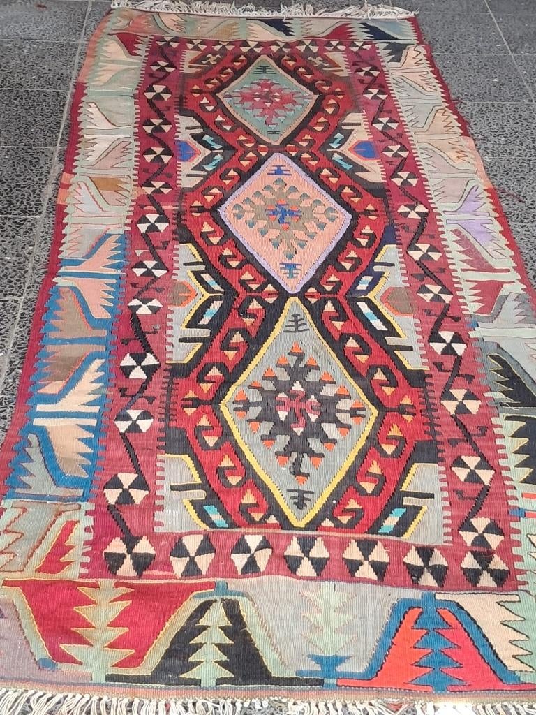 Handgeweven Turkse kelim 237x99cm, Ophalen of Verzenden, Rechthoekig, 200 cm of meer, 150 tot 200 cm