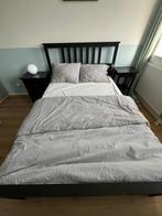 Hemnes bedframe met lades (zonder lattenbodem), Ophalen, Gebruikt, Zwart, Tweepersoons