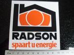 sticker radson spaart u energie logo cv ketel, Verzamelen, Stickers, Verzenden, Zo goed als nieuw, Merk