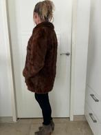 Vintage bontjas kort model maat 40 / L donkerbruin, Ophalen, Zo goed als nieuw, Maat 38/40 (M), Bruin
