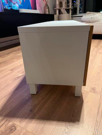 IKEA Besta TV Meubel - Wit met Eiken Deuren - afbeelding 3