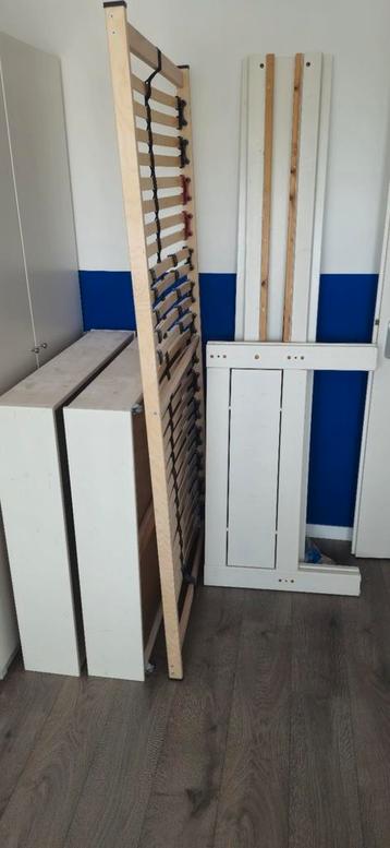 Lifetime bedbank whitewash 90x200 inclusief 2 opberglades beschikbaar voor biedingen
