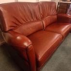 Leren bankstel en fauteuils - Mol & Geurts, Ophalen, Gebruikt, Klassiek, Driepersoons