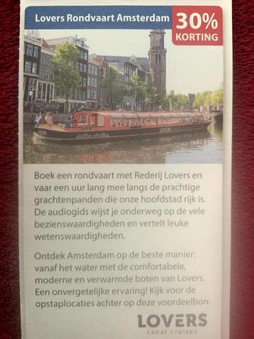 Rondvaart Amsterdam - Rederij Lovers Voordeelbon beschikbaar voor biedingen