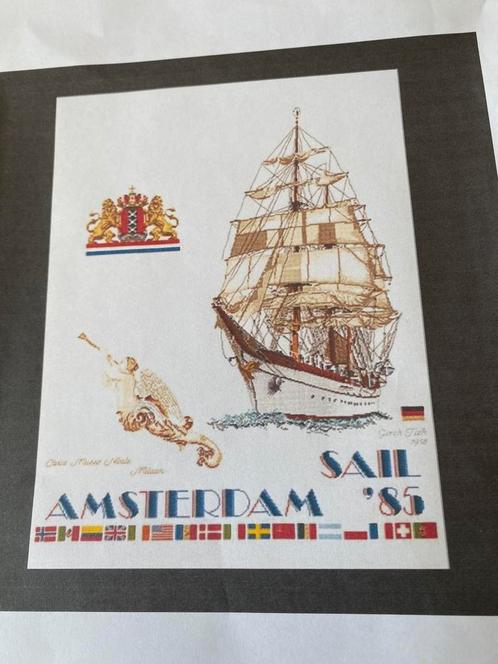 BORDUURPATROON AMSTERDAM SAIL '85, Hobby en Vrije tijd, Borduren en Borduurmachines, Zo goed als nieuw, Patroon, Handborduren