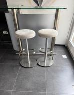 Bar met 2 krukken - Salon toonbank, Gebruikt, Met voetsteun, Ophalen of Verzenden, 90 cm of meer