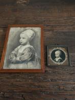 2 OUDE LIJSTJES BABY STUART SAMEN €12,50, Antiek en Kunst, Ophalen of Verzenden
