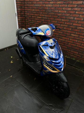 Zip 50cc 4T blauw/goud 65km/h blauw kenteken! beschikbaar voor biedingen