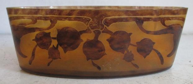 art deco geetste Le Verre Francais Schneider fruitcoup 27, Antiek en Kunst, Antiek | Glas en Kristal, Verzenden