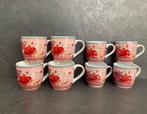 8 AH mokken met  leuk bloemmotief (rozen), (2 maten), Ophalen, Overige stijlen, Kop(pen) en/of Schotel(s)