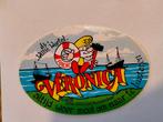 Radio Veronica d.j. Willie Wortel vintage Radio sticker logo, Verzamelen, Ophalen of Verzenden, Gebruikt, Film, Tv of Omroep