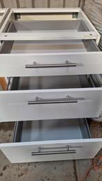 Ikea lades met grepen en geleiders (7x), Huis en Inrichting, Keuken | Keukenelementen, Ophalen, 75 cm of meer, Wit, 50 tot 100 cm