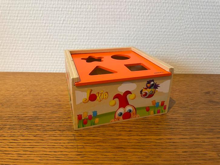 Efteling Jokie vormendoosje, Kinderen en Baby's, Speelgoed | Houten speelgoed, Gebruikt, Ophalen of Verzenden