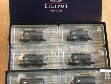 8  stuks  LILIPUT  TANKWAGENS  VTG  in cassette.  (306) beschikbaar voor biedingen